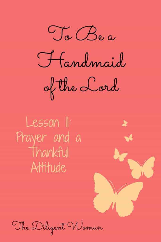 Prayer and a Thankful Attitude