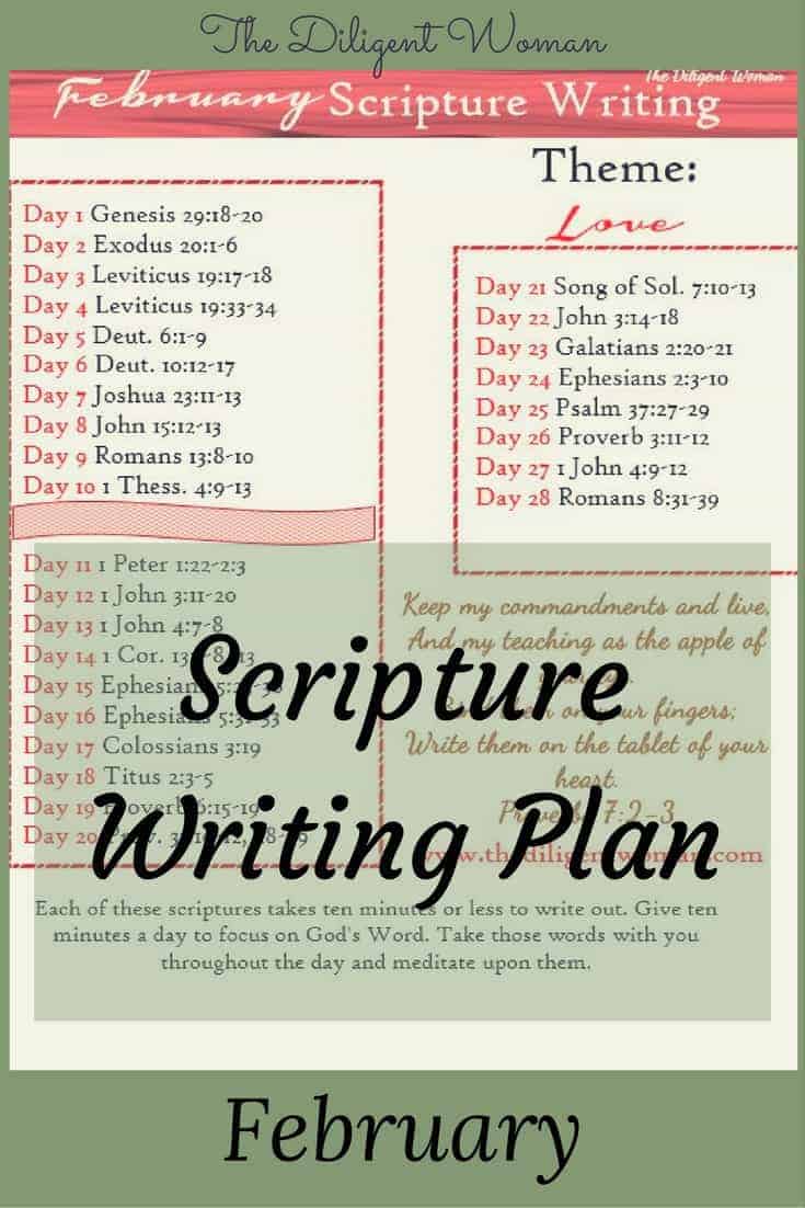 Scripture Writing Plan | Scripture Writing Series | Monthly Scripture ...