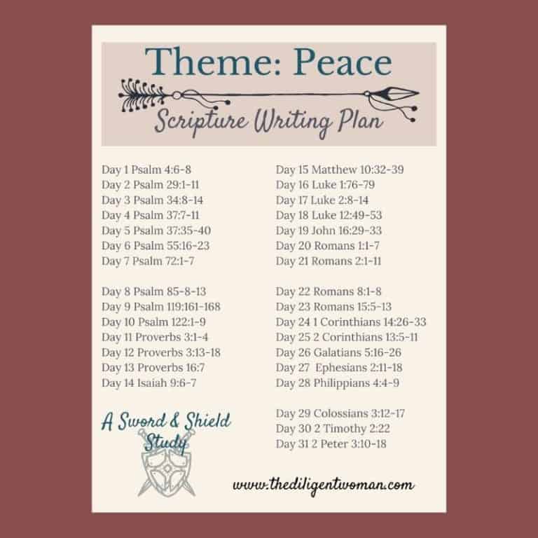 Scripture Writing Plan – Peace