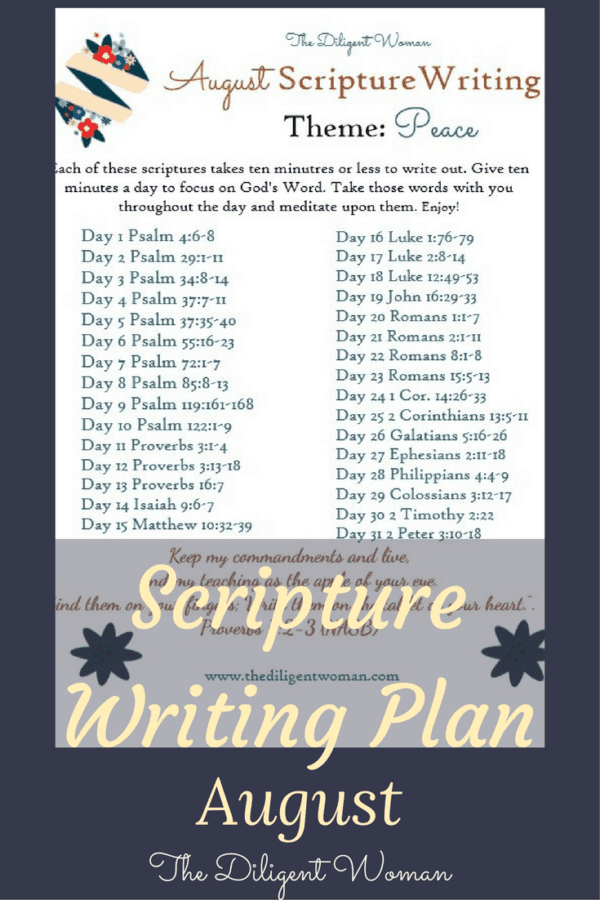 Scripture Writing Plan | Scripture Writing Series | Monthly Scripture ...