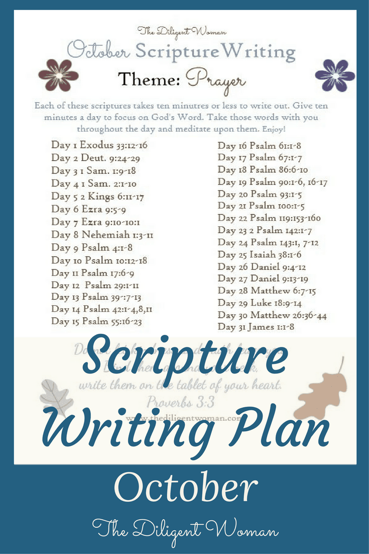 Scripture Writing Plan | Scripture Writing Series | Monthly Scripture